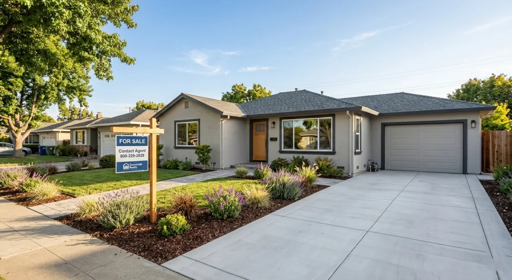 Sunnyvale CA home for sale showing increased property value after kitchen remodel
